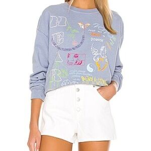 BOYS LIE Word Vomit Crewneck Women’s One Size Oversized Blue Grey